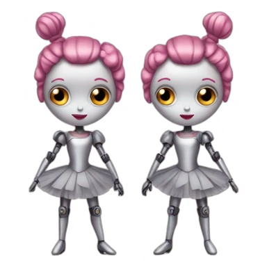 twins ballerinas robots atomic heart sticker