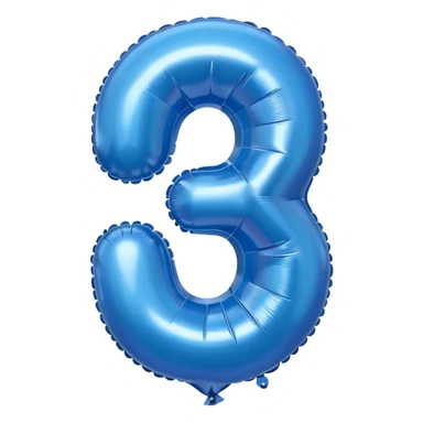 one balloon that has a shape of three (3) on the left side and another one that has a shape of a zero (0) on the right side. both of them have a blue color. i want it to have a birthday vibe sticker