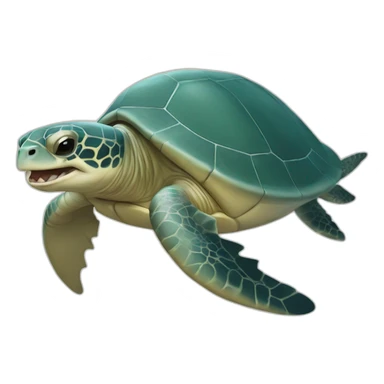 Tortue sous requin sticker