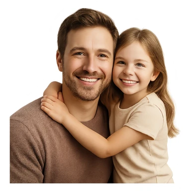 happy family father, smiling, warm and loving expression sticker
