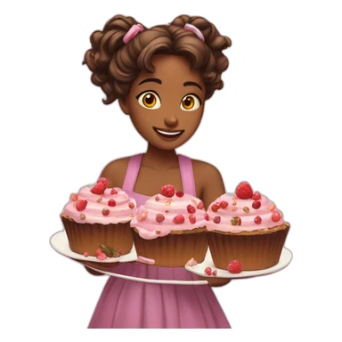 Filles qui fais des gâteaux  sticker