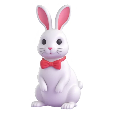 white rabbit sticker