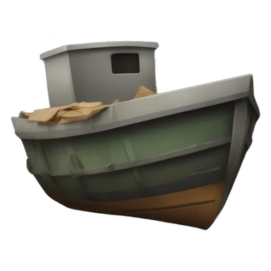 Trash boat sticker