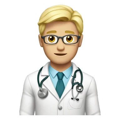 Blond male doctor with lots of muscles sticker