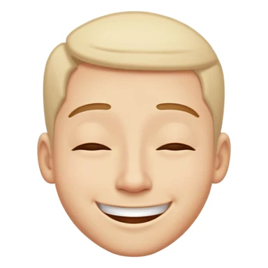 Happy, very relaxed face with half-closed eyes and a goofy grin sticker