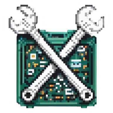 IT Support Team badge with computer and wrench symbols sticker