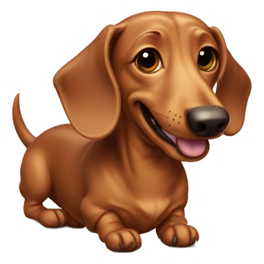 smiling dachshund sticker