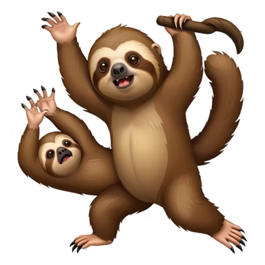 Sloth killing a monkey  sticker