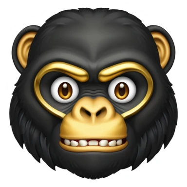 Gorilla with all gold teeth sticker