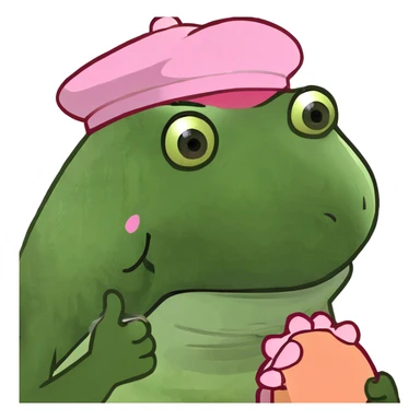 Pink palm puff sticker