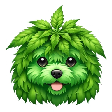 Weed dog sticker
