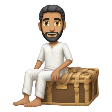 Arab guy showing bare feet sticker