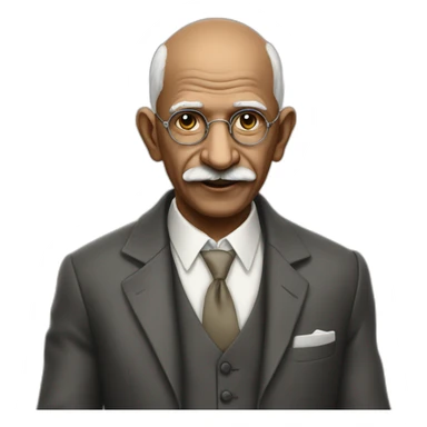Gandhiji in suit  sticker