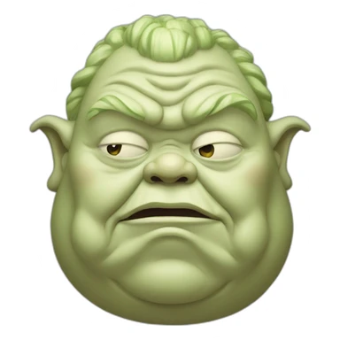 Extreme obese yoda sticker