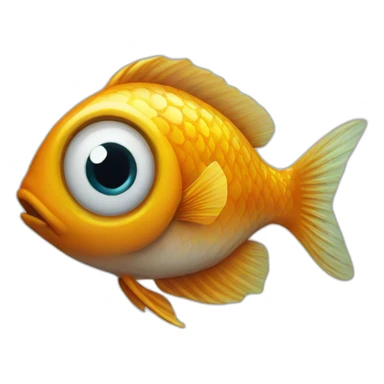 Fish with big eyes sticker