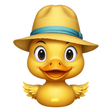 carnival duck with hat sticker