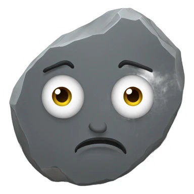 Rock with eyes sticker