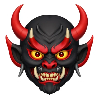 dark oni mask sticker