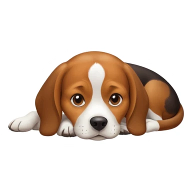 Beagle dog resting sticker