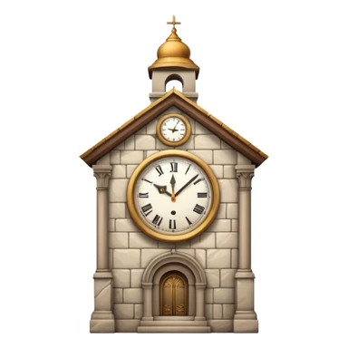 make an emoji which are a clock tower   but the tower is rond sticker