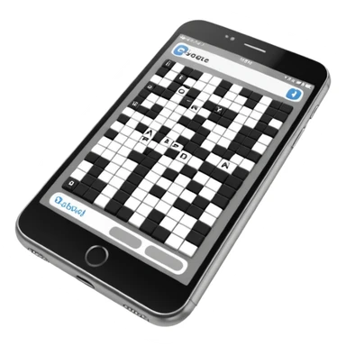 Black and White Crossword on smartphone display sticker