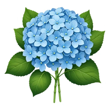 Bouquet of light blue hydrangea sticker