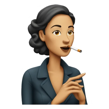 Woman smoking a cigarette  sticker