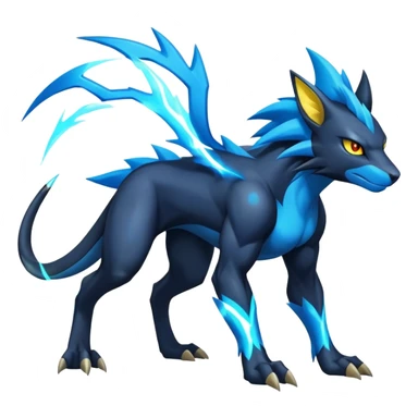 Manectric-Luxray-Draco-Fakémon-hybrid-creature (full body), 4 legs sticker
