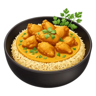 Riso basmati con pollo al curry sticker