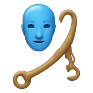 Haken blau mit Kreis sticker