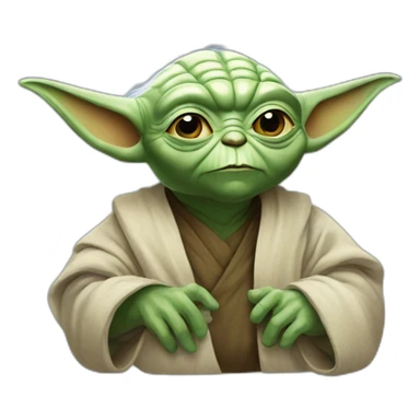 Yoda buvant du soda sticker