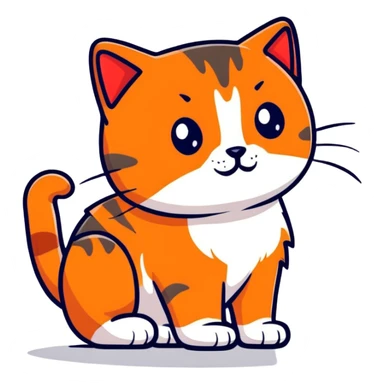 red-haired British cat sticker