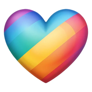 heart stripes prism sticker
