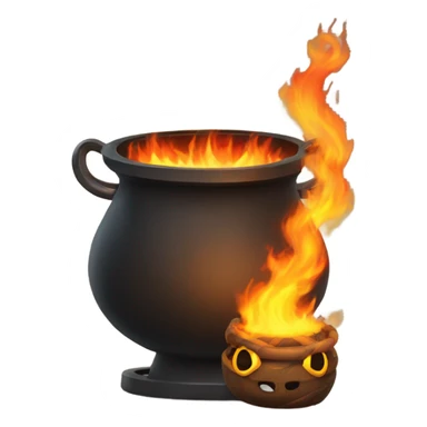 Cauldron with a fire snake that is inside sticker