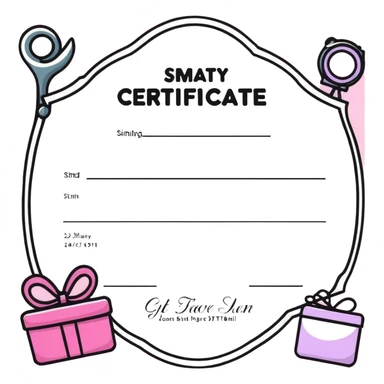 Beauty salon gift certificate sticker