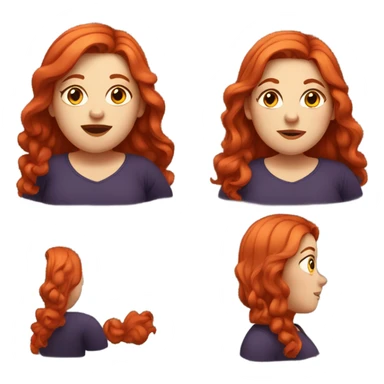 Really obese large red head girl  sticker