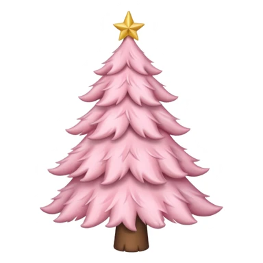 pastel pink christmas tree with pink ribbon sticker