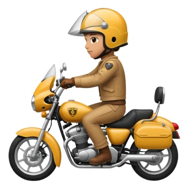 a motor bike rideng emoji sticker