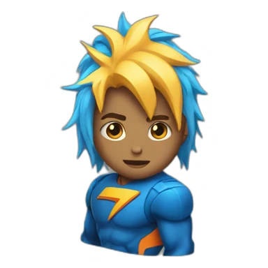 Thunder emoji in boy back sticker