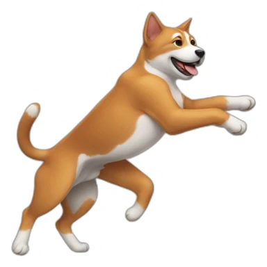 Un chat qui danse avec un chien sticker