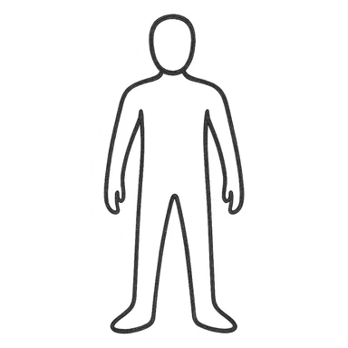 hand drawn outlined human body sticker