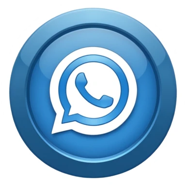 symbole de certification bleu sur whatsapp sticker