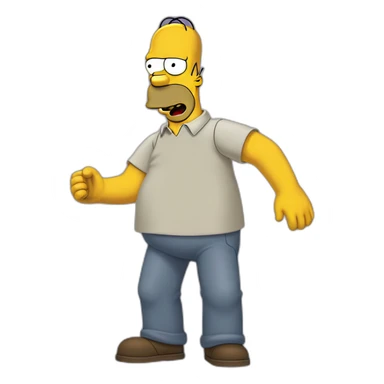 Homer simpson affamé sticker