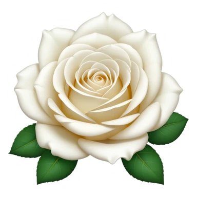 Pure white rose sticker