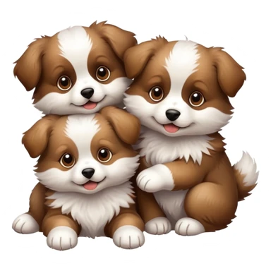 playful puppies sticker