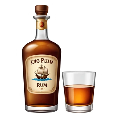 bottle of rum sticker