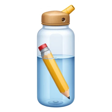 a water bottle pencil sticker
