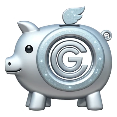 glitter white symbol bank sticker