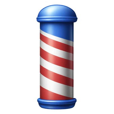 barbershop pole with red white and blue stripes sticker