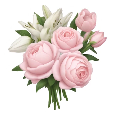 pale pink flower bouquet  sticker